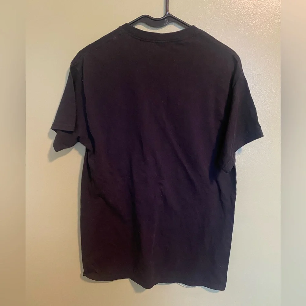 Black Graphic Tee with Purple Print - Picture 3 of 4